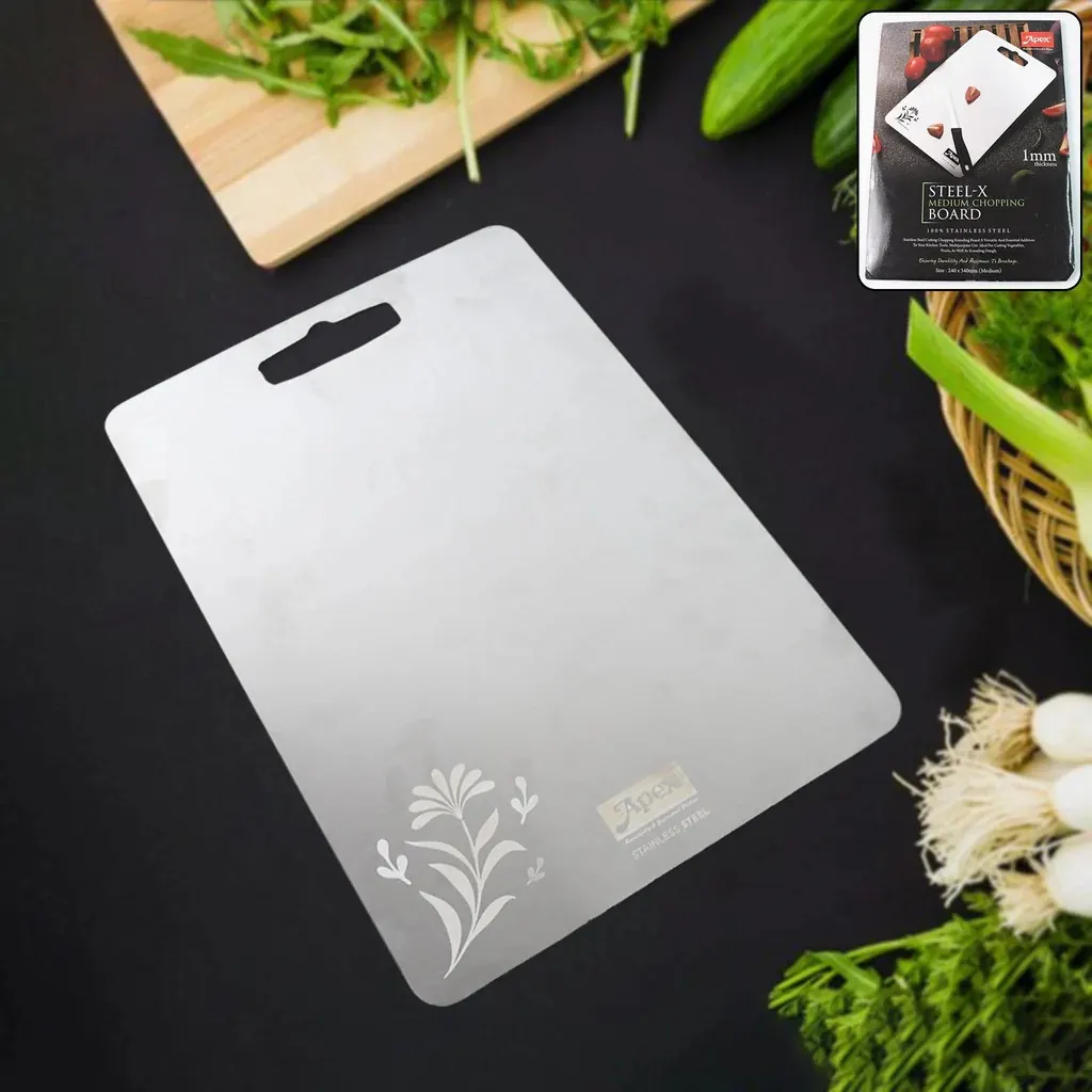 Apex Steel-X Stainless Steel Medium Chopping Board