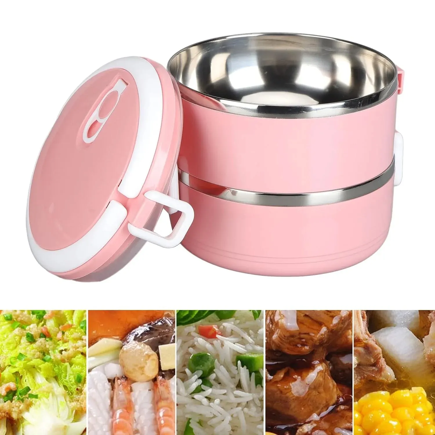 Doraemon 2layer Lunch Box Steel High Quality 2 Layer Tiffin Box For Home , Office & School Use