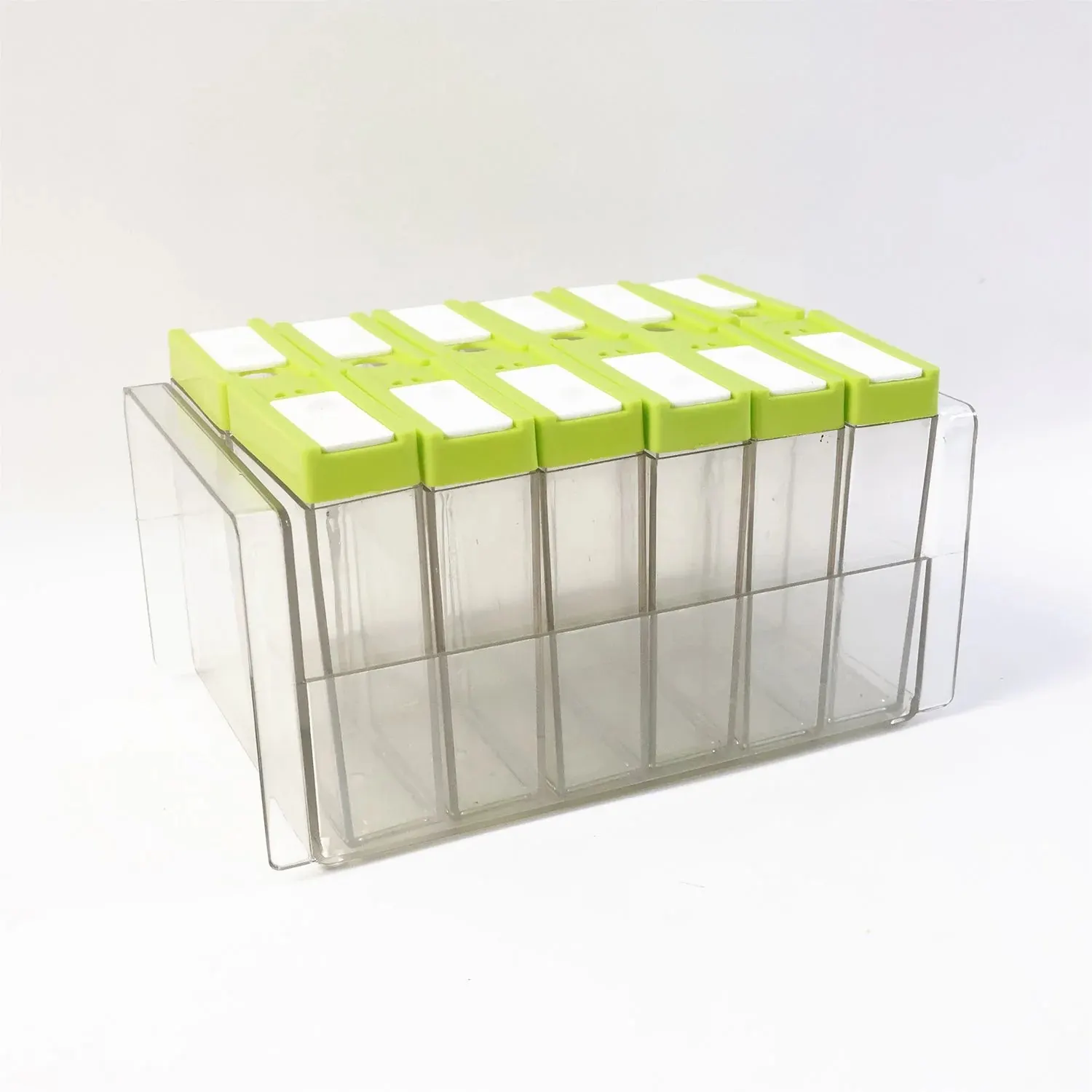 Classic Transparent Spice Rack with Stand – 12 Piece
