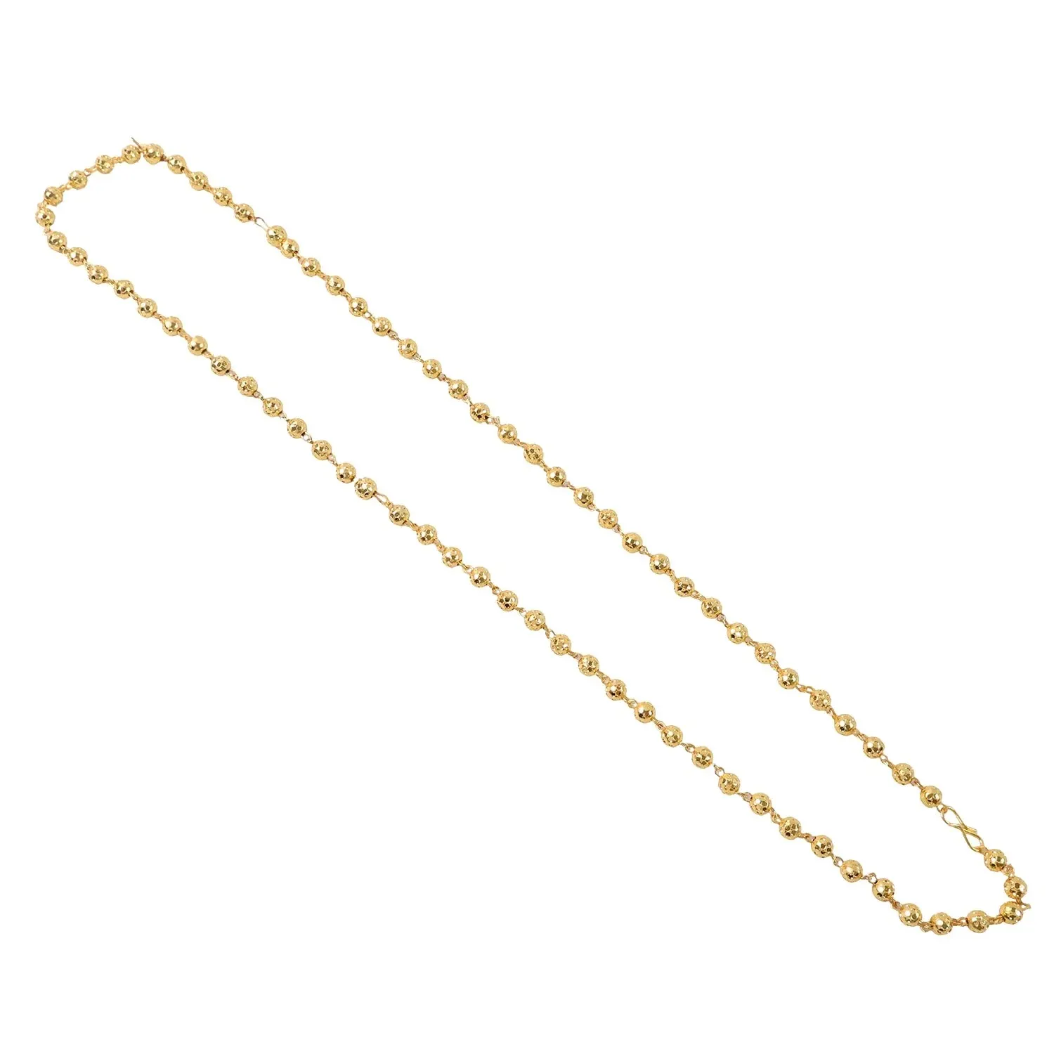 Elegant Gold-Tone Beaded Necklace Chain for Women (1 Pc)