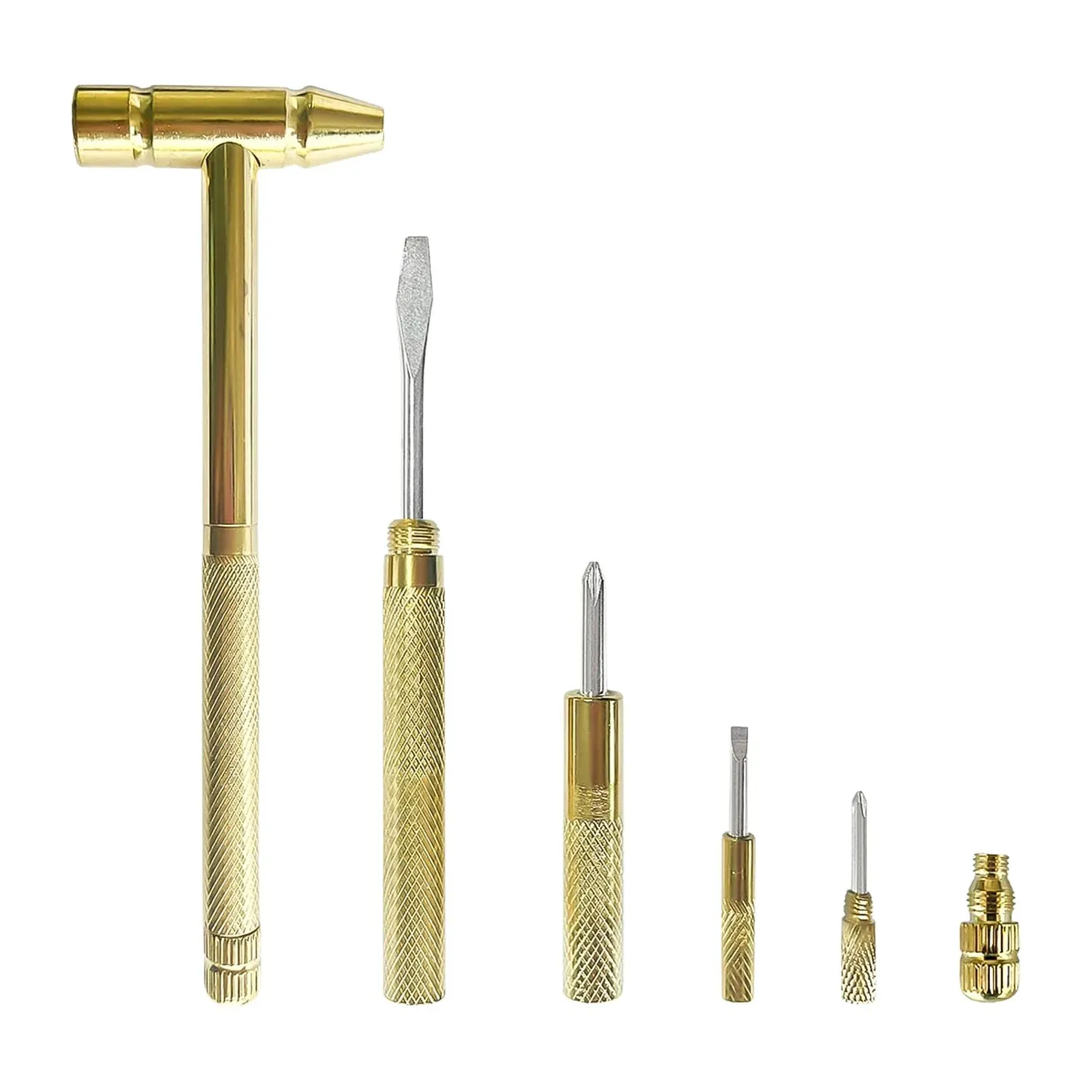 Multi Purpose 5-in-1 Small Hammer Tool with Interchangeable Screwdriver