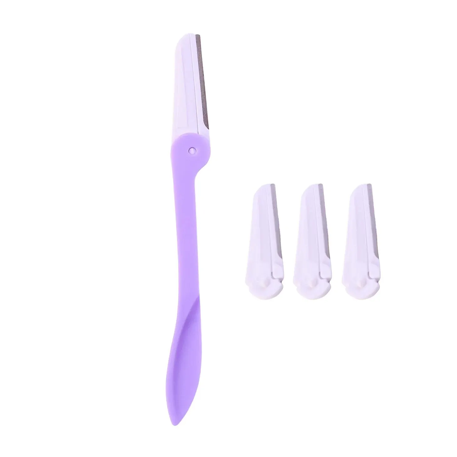 Eyebrow facial hair razor with 3 Replaceable Blades