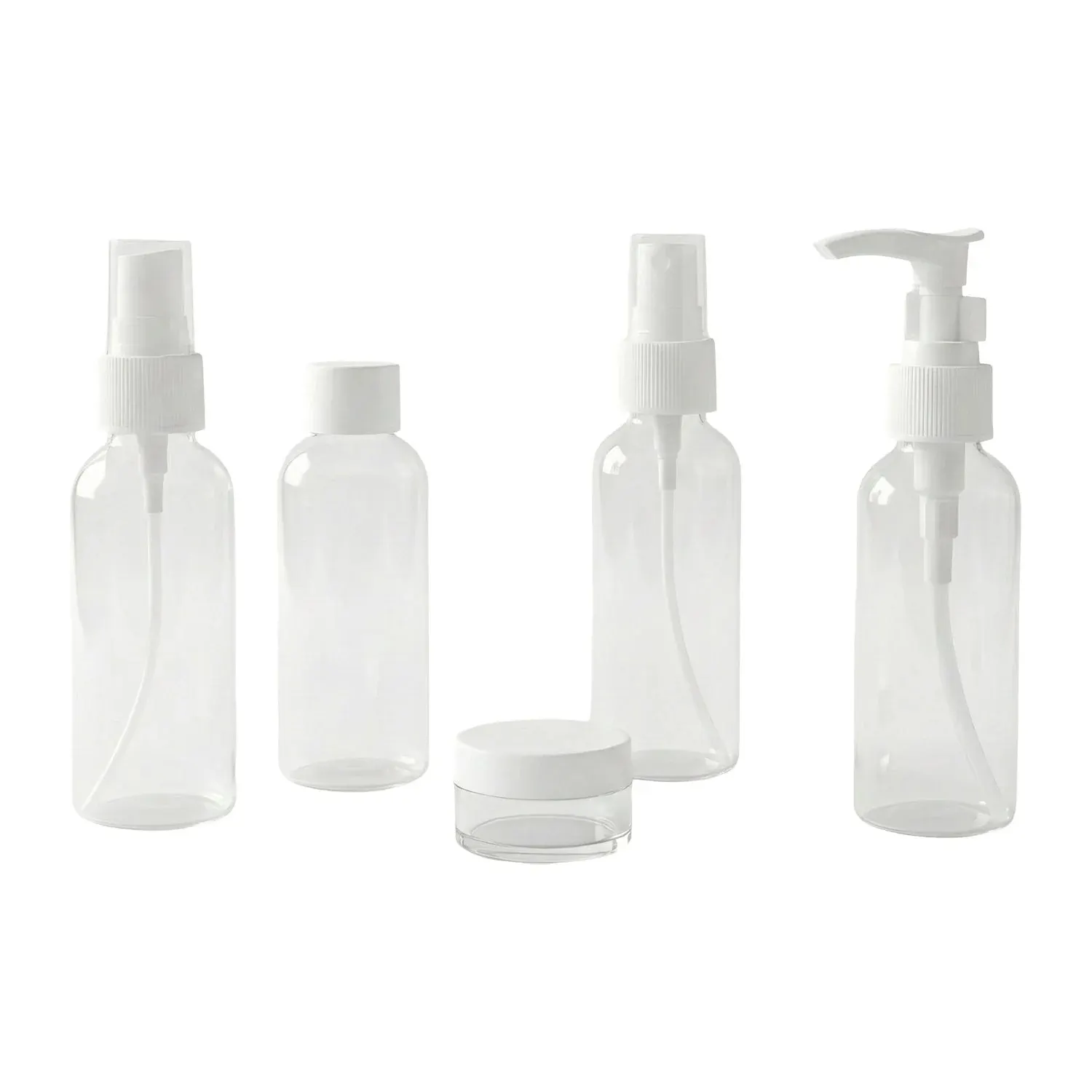 5-in-1 Refillable Travel Cosmetic Bottle Set