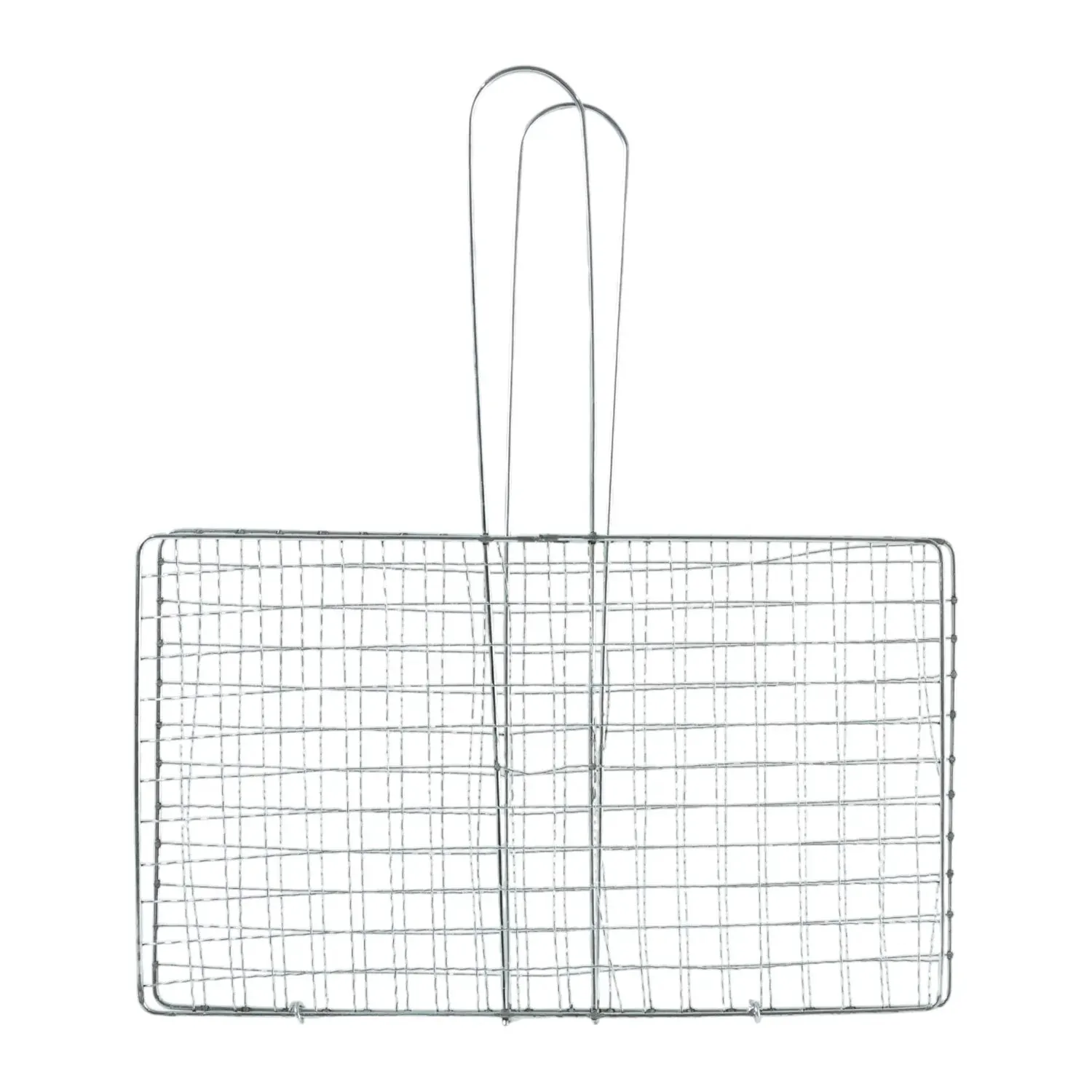 Heavy-Duty Stainless-Steel Barbecue Grill Basket (1 Pc)