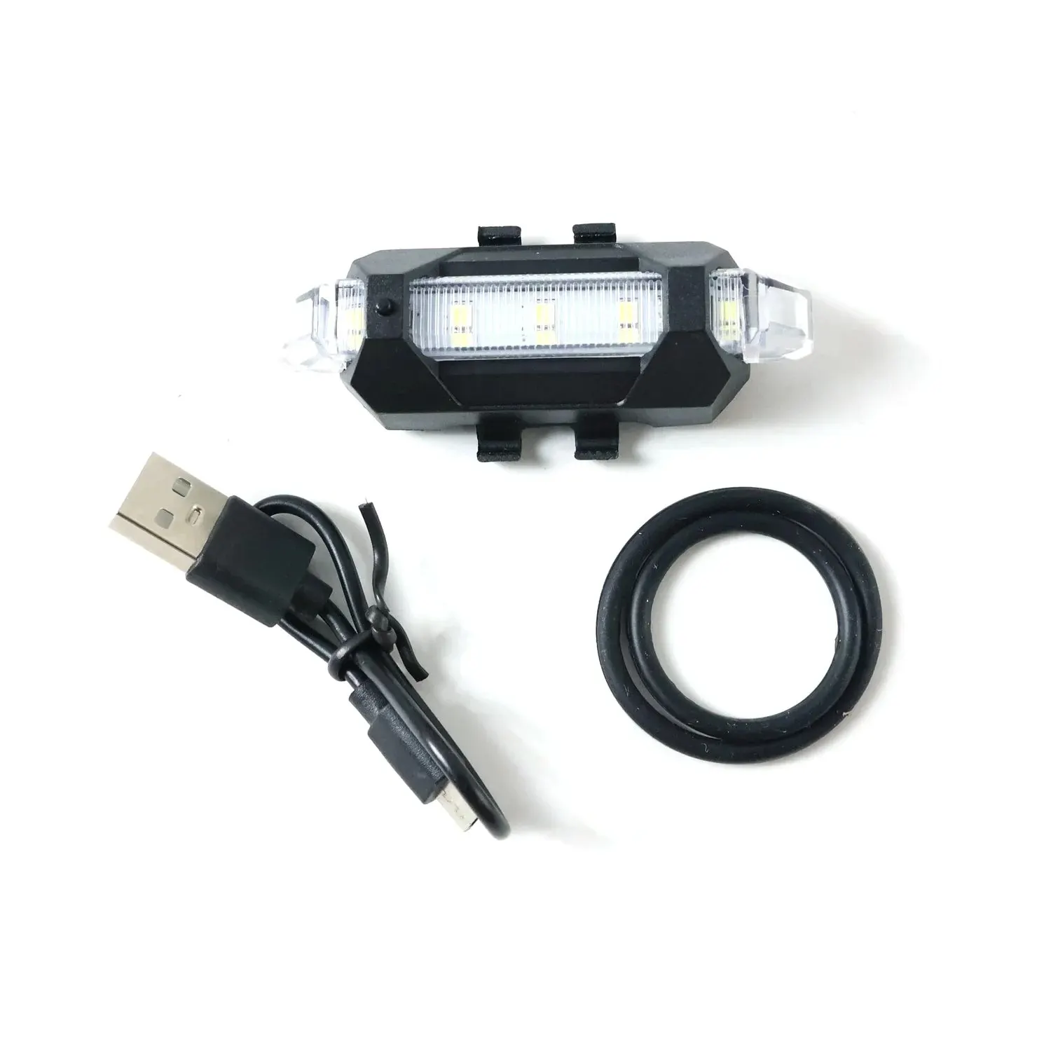 Rechargeable LED Bicycle Front & Rear Safety Light (1 Pc)