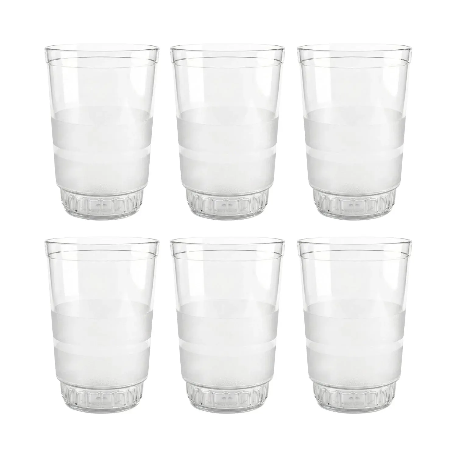 Transparent Janta Drinking Glass Set (300ml, 6 Pc Set)