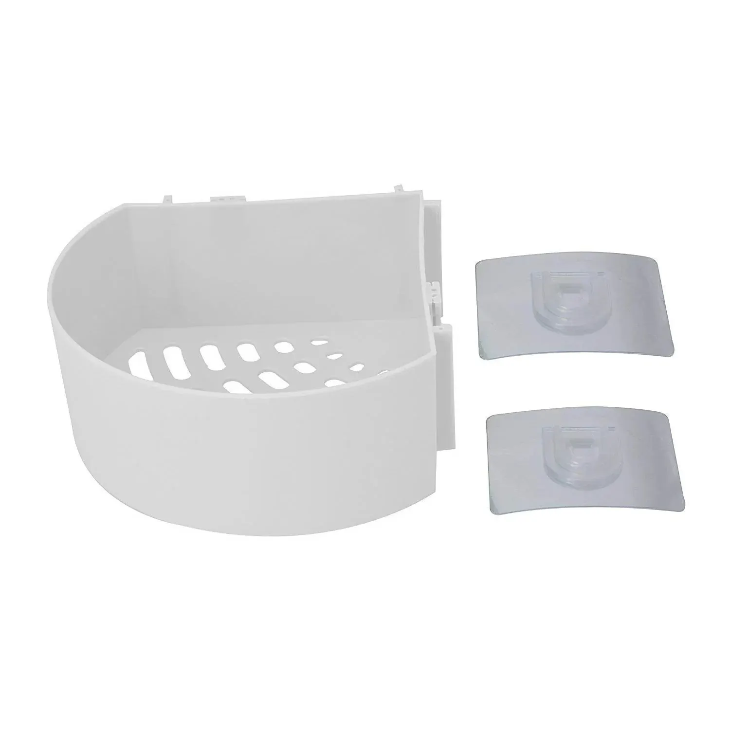 Corner Shelf Bathroom Kitchen Rack Self Adhesive Wall Mount Storage Basket