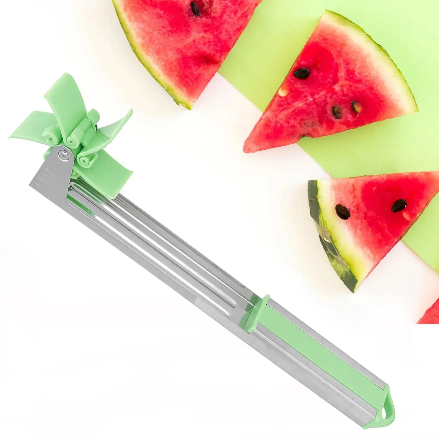 Stainless steel washable watermelon cutter – windmill slicer & peeler