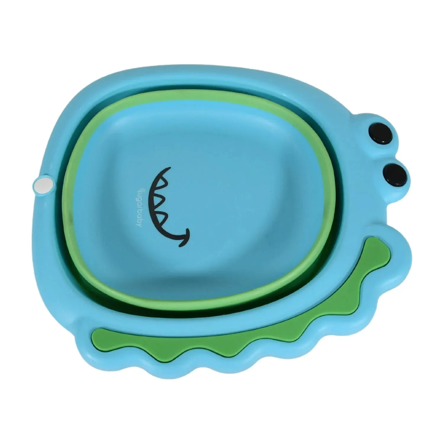 Frog shape foldable baby wash basin – space-saving face washing tub (33×31cm)