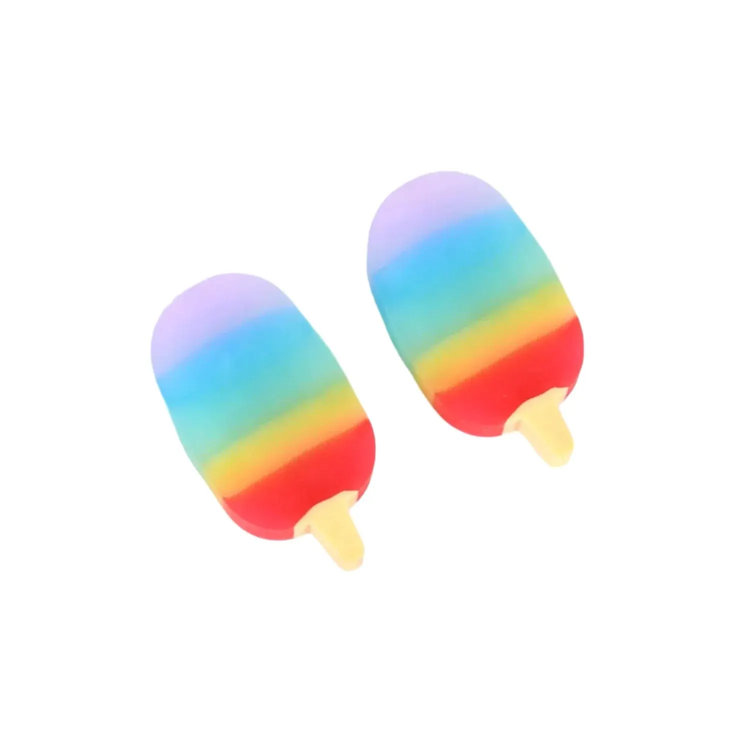 Jelly popsicle erasers – cute & fancy mini erasers for kids (2 pc set, mix design)