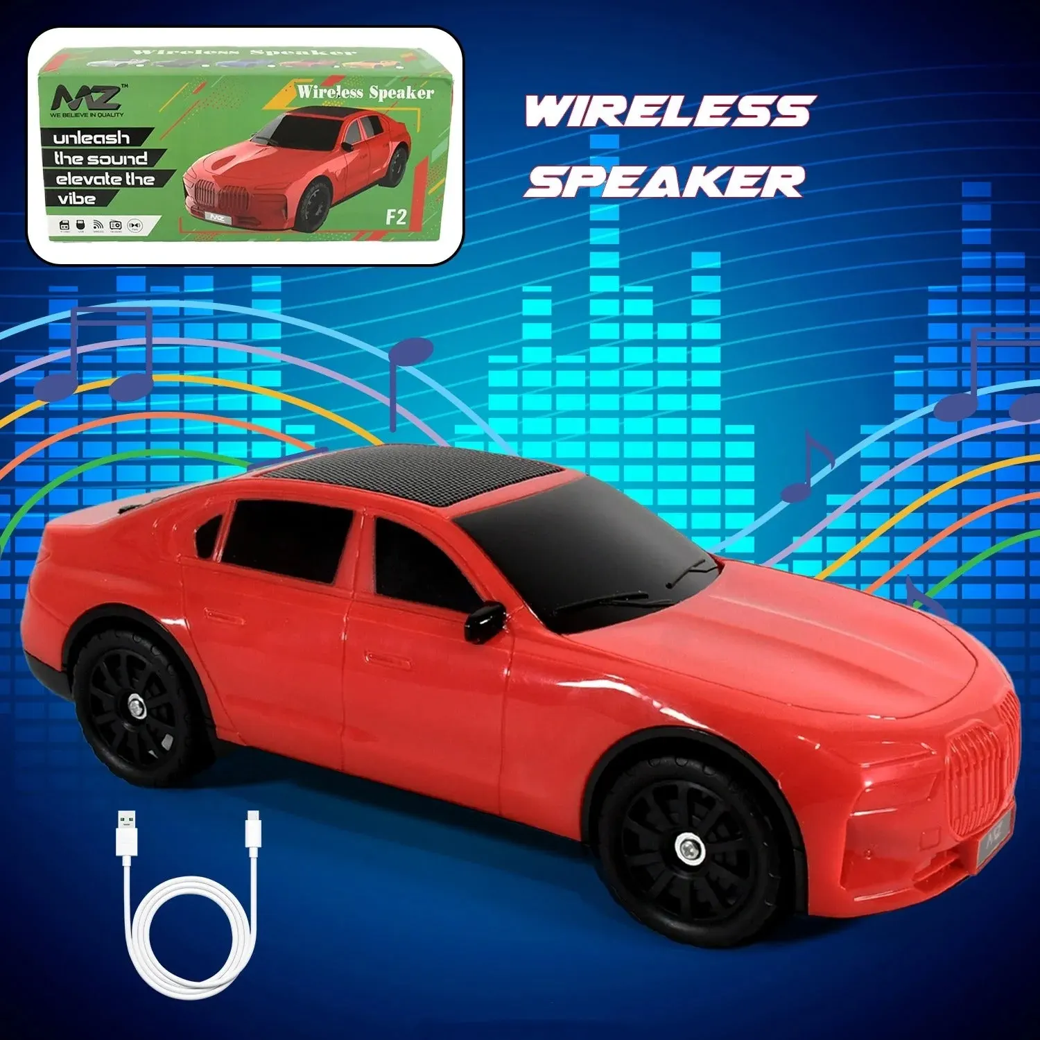 Wireless Bluetooth Speaker Portable Car Shape Music Speaker Support Bluetooth