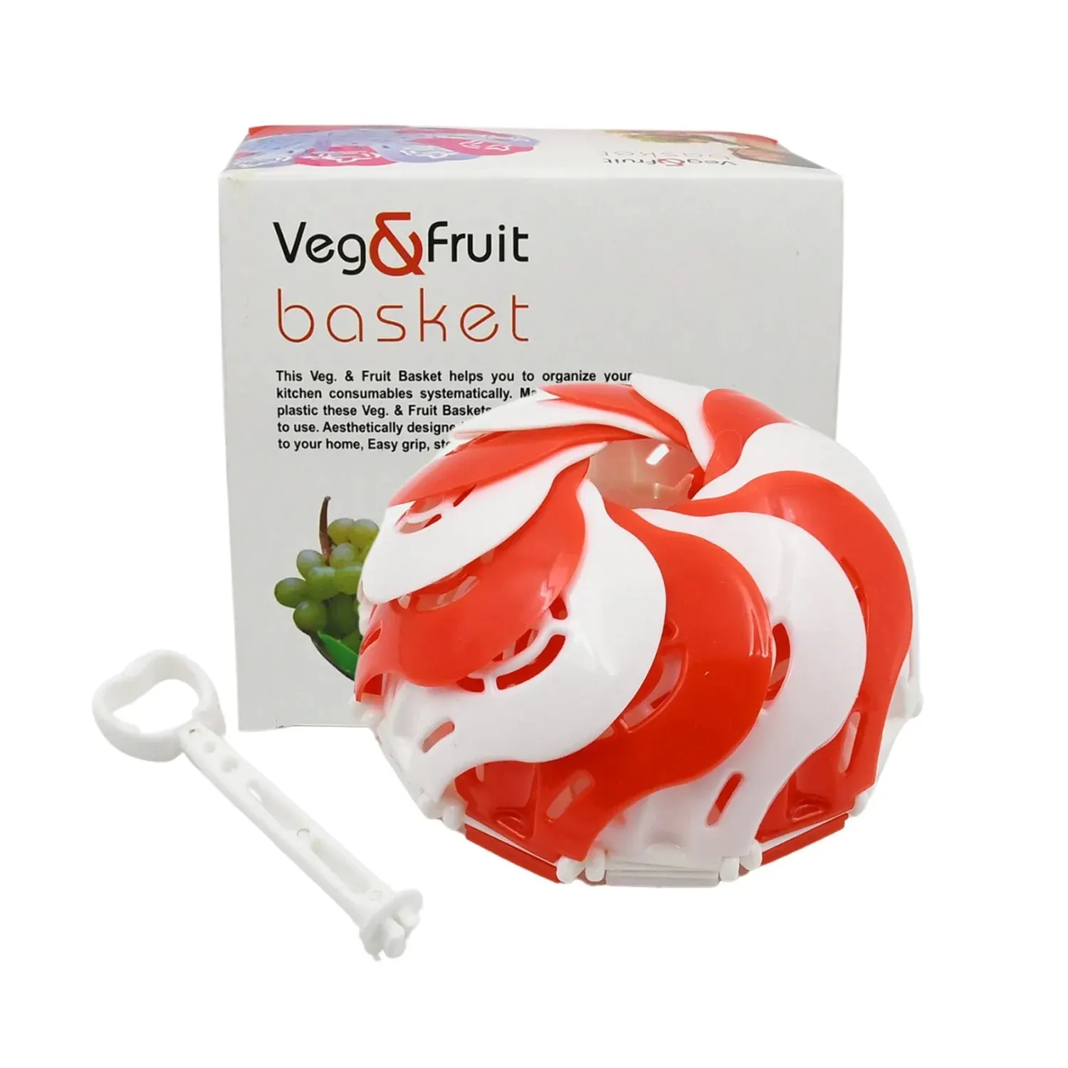Folding fruit basket hanging stand – lotus shape tray for fruits & vegetables (1 pc)