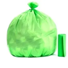 Bio-degradable eco friendly garbage / trash bags rolls (19" x 21") (green)