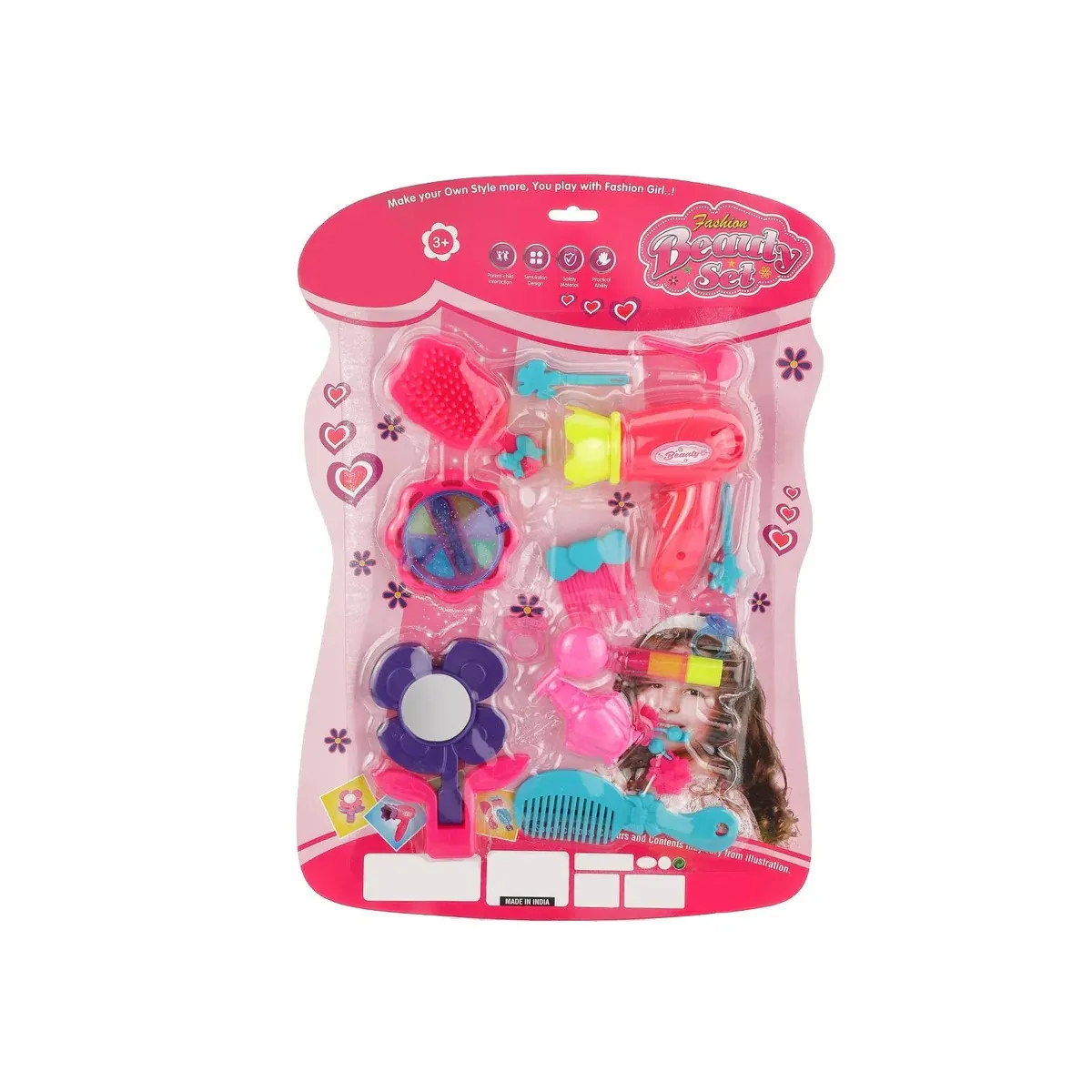 Girl's Bring Along Beauty Suitcase Makeup Vanity Toy (Multicolour)