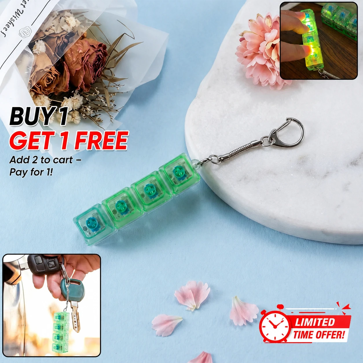 Mechanical Keyboard Switch Keychain – Buy 1 Get 1 FREE