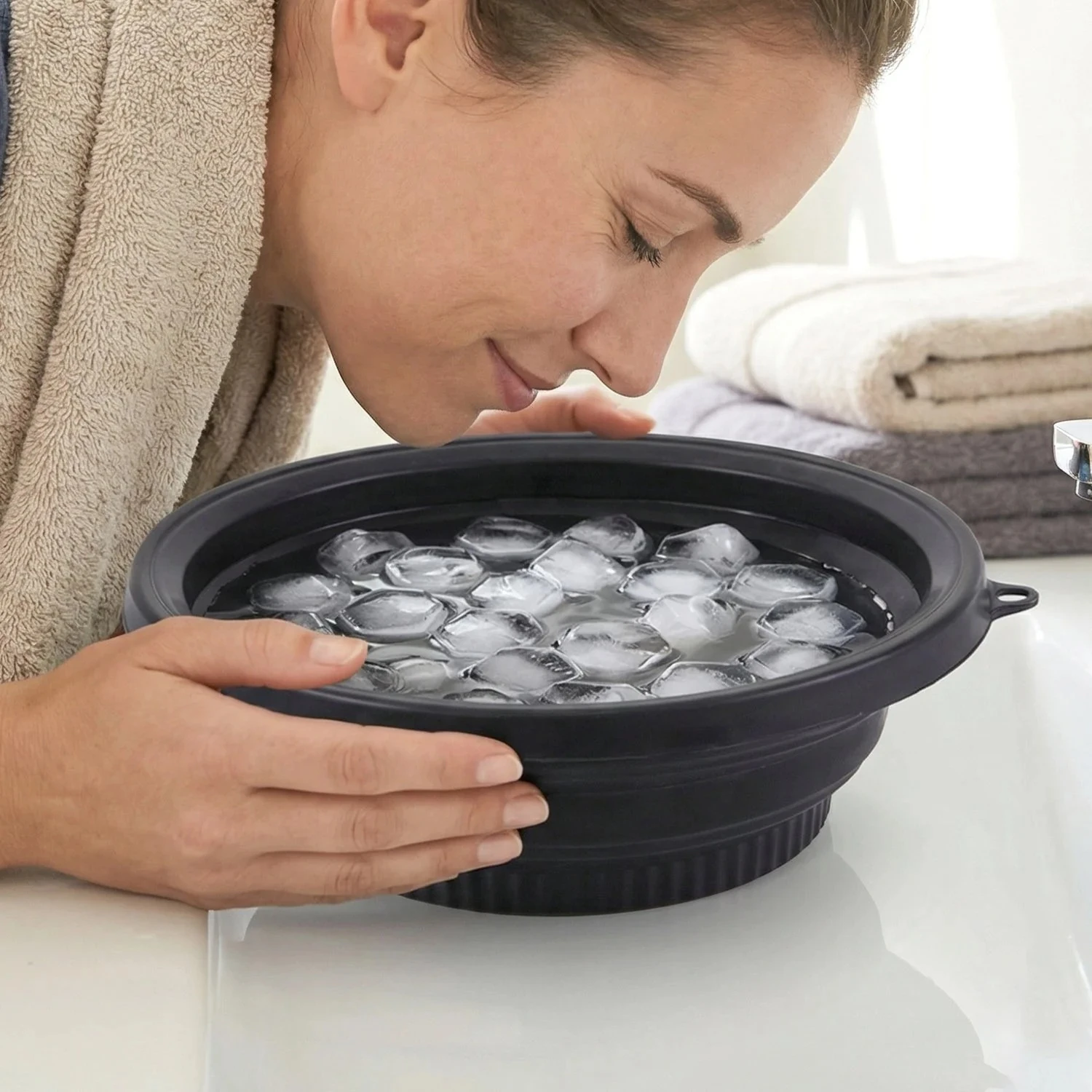 Facial Ice Bowl for Skin Care Ice Therapy Face Cooling Mold (1 Pc)